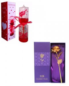 Cute and sweet gift in valentine \/love meter and golden rose for your girlfriend or boy friend multicolor
